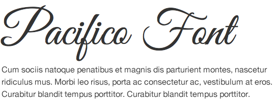 Google Font Pacifico