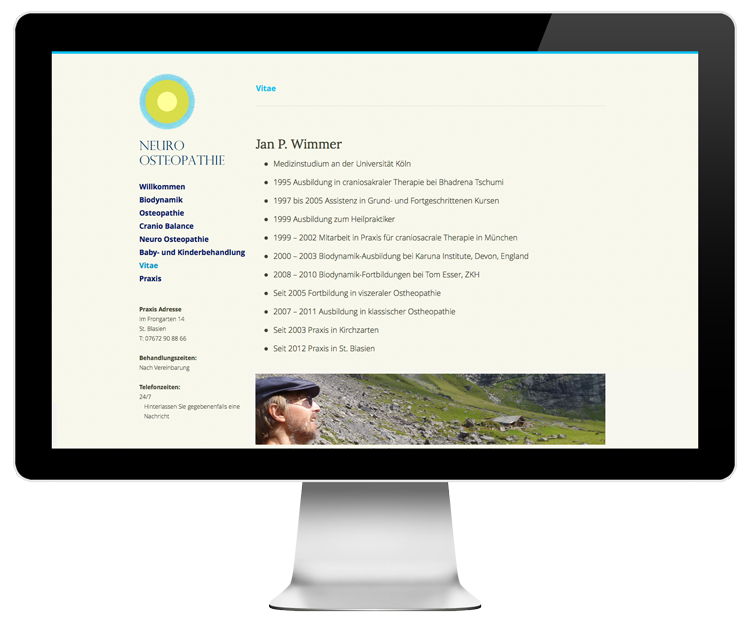 Website and Logo for Neuroosteopathie in St. Blasien